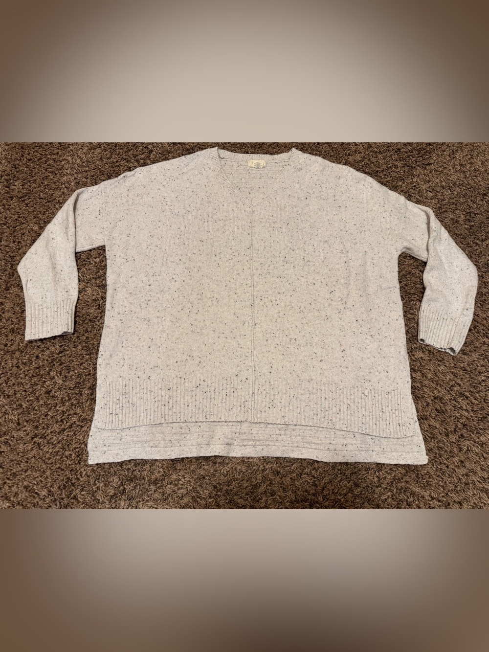 Kaisley White Speckled Sweater